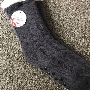 Gray Slipper socks, new